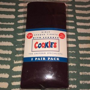 Girls Cookies Tights 2 pack NWT